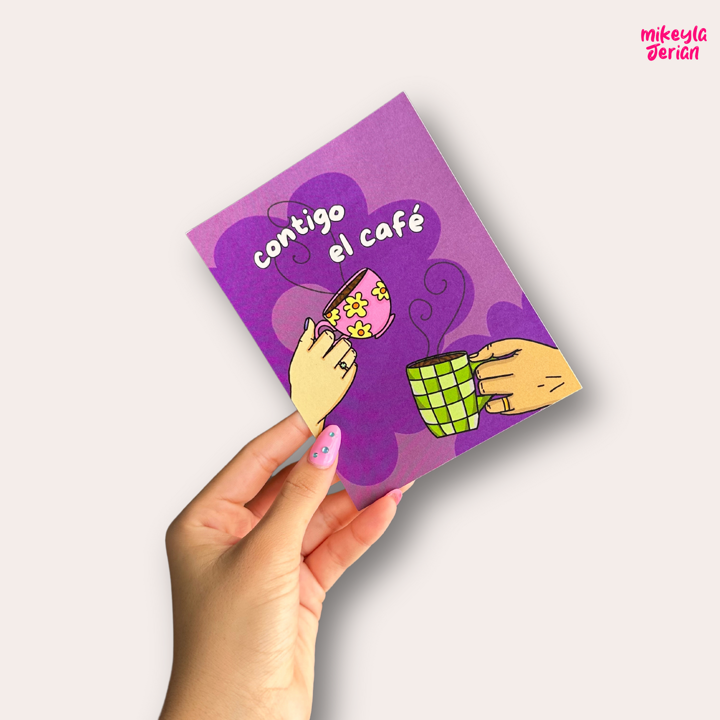 Contigo el CAFÉ- Postcard