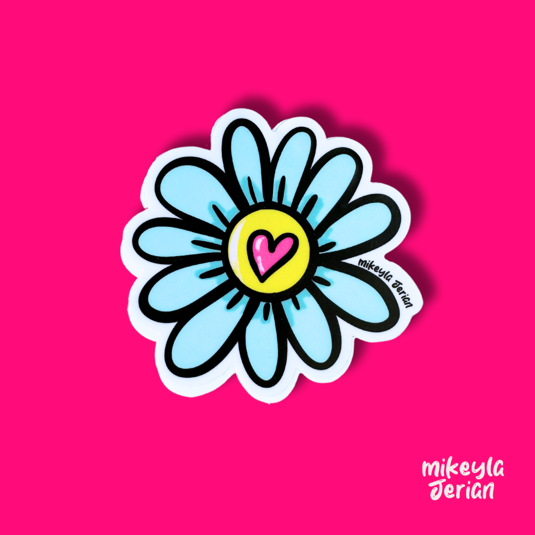 Flor Corazón - Premium Sticker