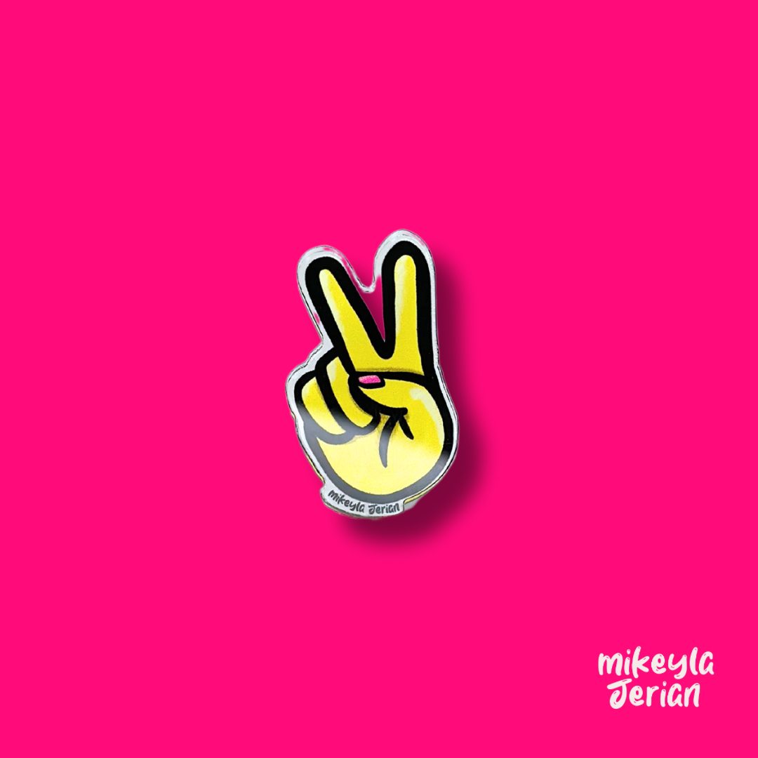 Paz y Amor - Acrylic Pin