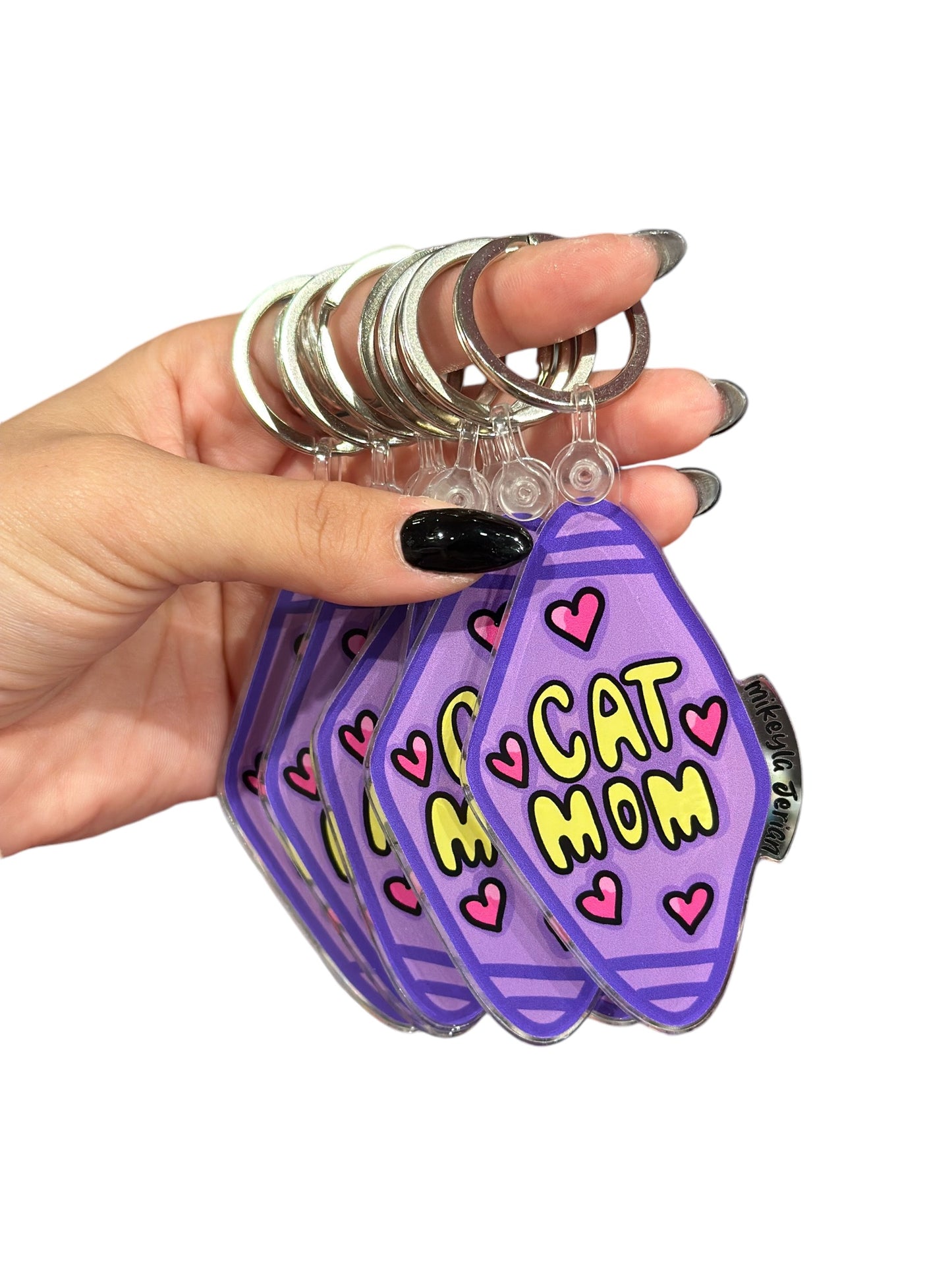 Cat Mom- Keychain