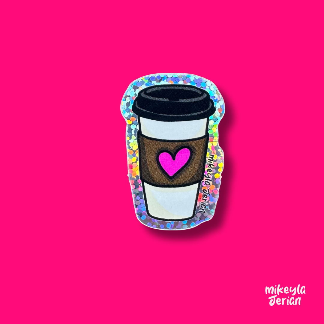 Café- MiNi Glitter Sticker