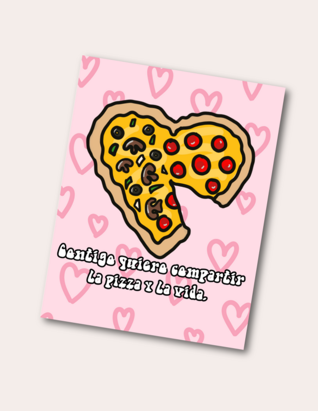 La pizza y la vida - Postcard