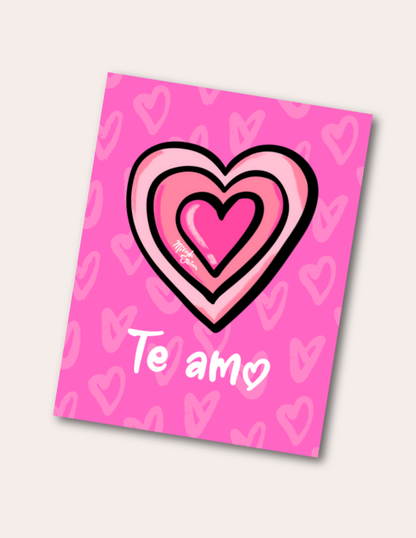 Te amo Corazón- Postcard