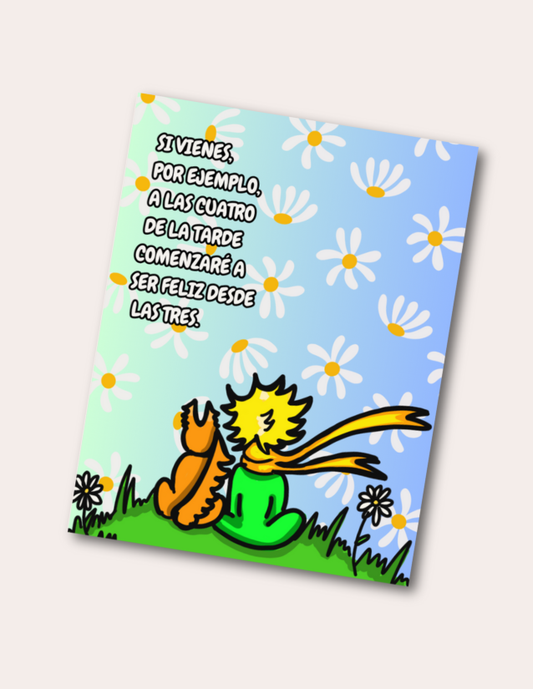 Principito y el Zorro - Postcard