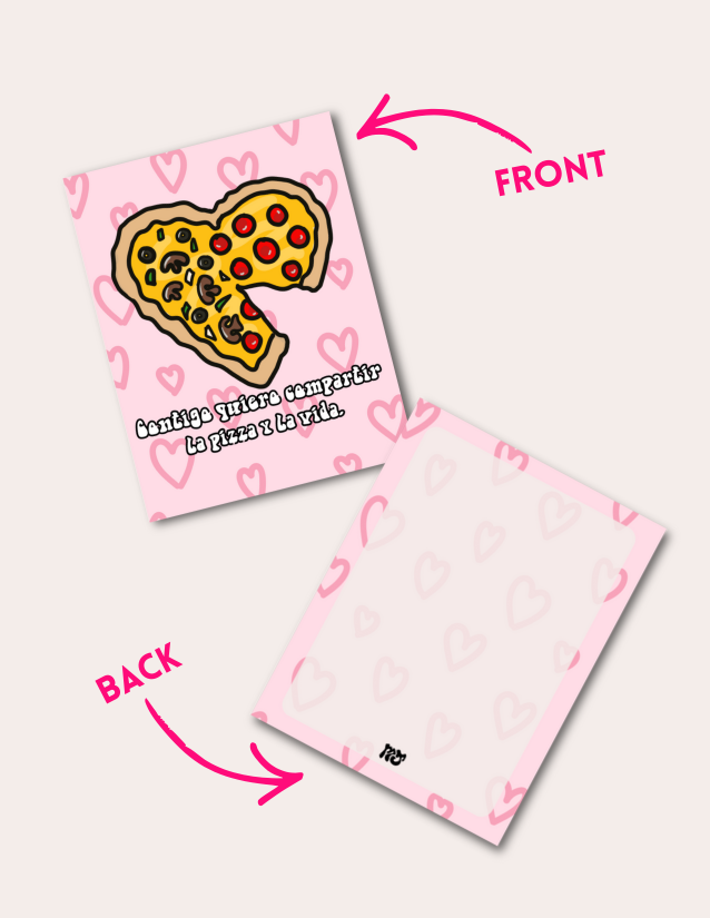 La pizza y la vida - Postcard